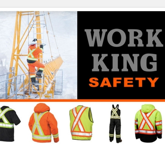 Work King Safety Rain Jacket Size Large - Picture 11 of 14